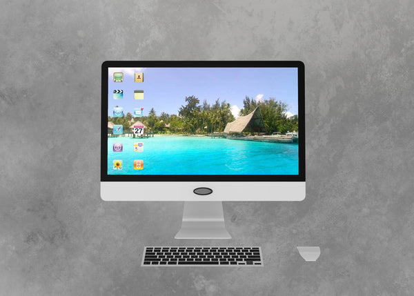 21 inch Slim Computer prop in White