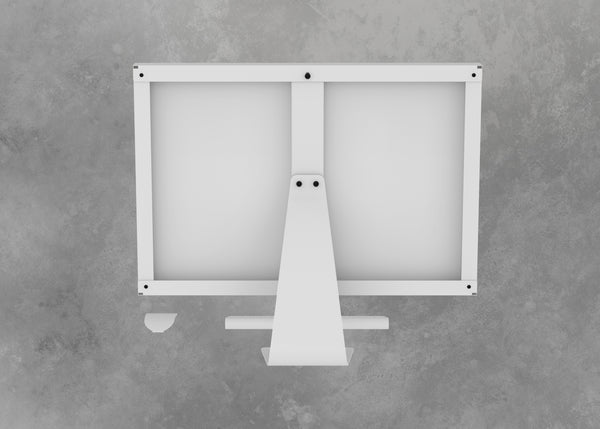 21 inch white computer prop with monitor keyboard and mouse