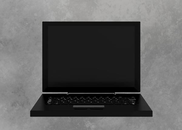 Notebook prop black with gray acrylic screen 3 sets per box