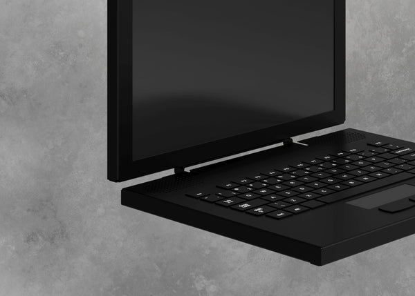 Notebook prop black with gray acrylic screen 3 sets per box