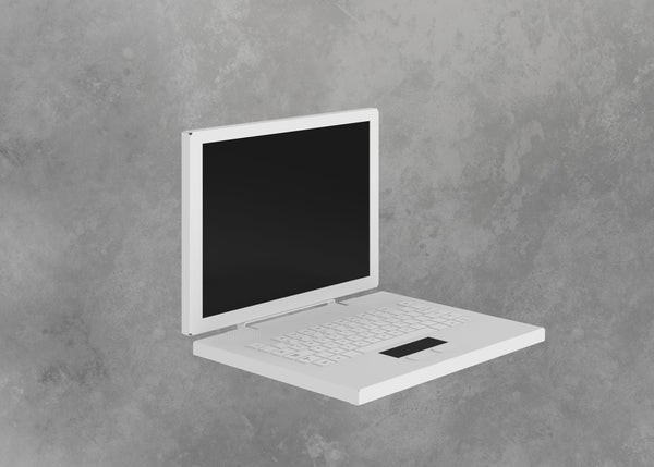 Notebook prop white with black acrylic screen 3 sets per box