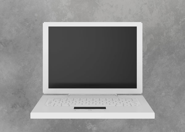 Notebook prop white with black acrylic screen 3 sets per box