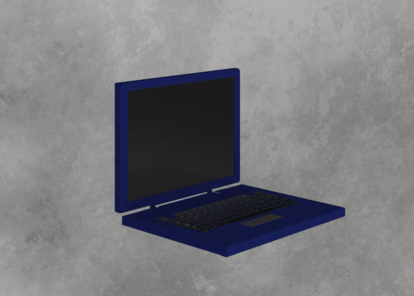 Notebook prop blue with black acrylic screen, 3 sets per box