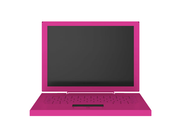 Notebook prop pink with black acrylic screen, 3 sets per box