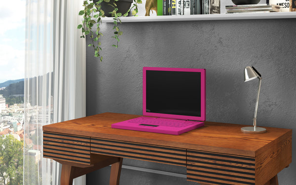Notebook prop pink with black acrylic screen, 3 sets per box