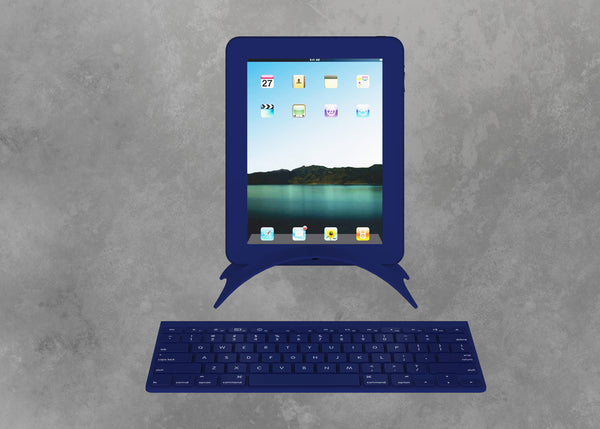 Blue Tablet prop with blue stand and keyboard, 3 sets per box