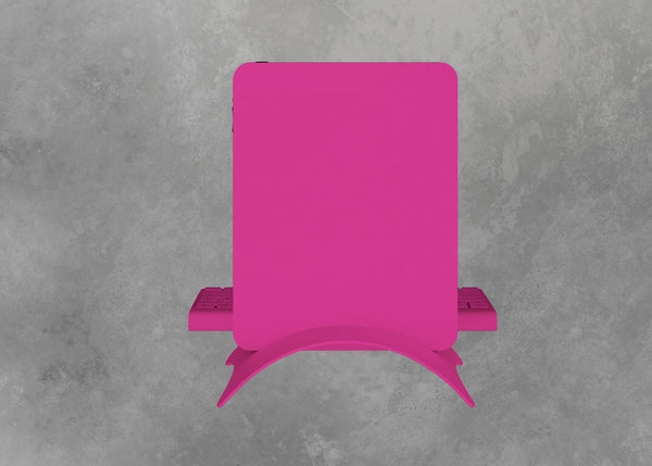 Pink tablet prop with pink stand and keyboard, 3 sets per box.