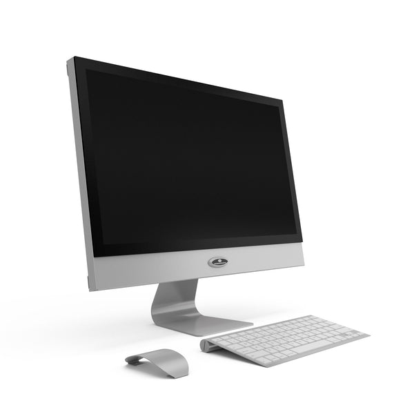 21 inch platinum computer prop with monitor keyboard and mouse, closed back