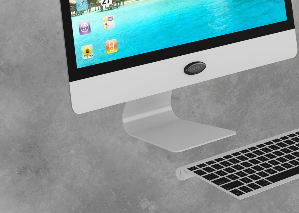 Computer Screen Prop 21 inch Slim Computer prop in White – Turboprops