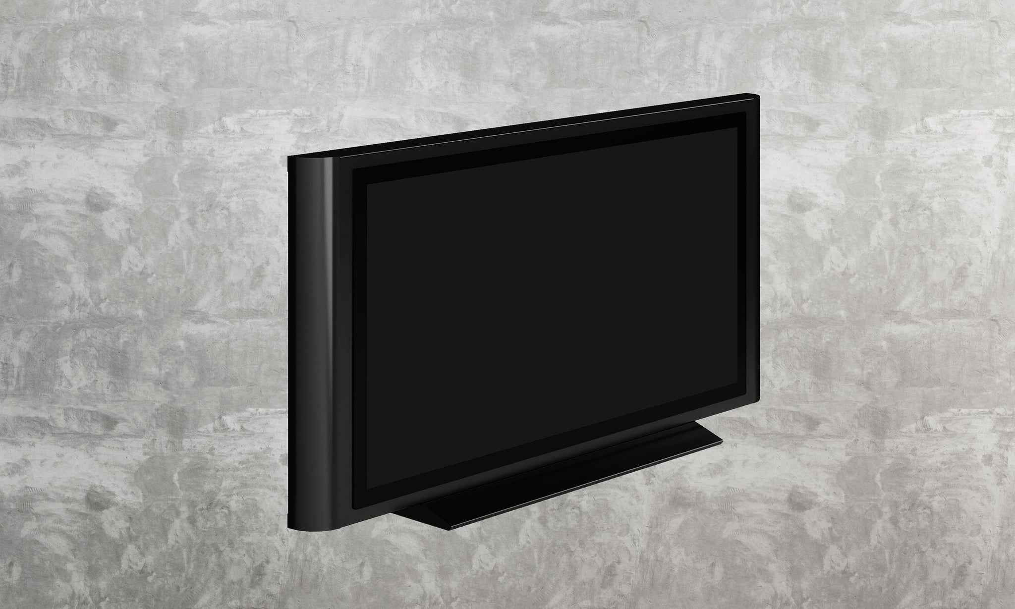Turbo Elite 60 inch LCD TV prop with rounded sides in high gloss