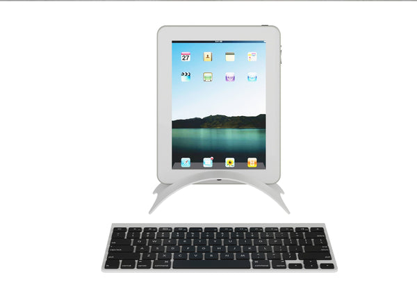 White tablet with white stand and keyboard 3 sets per box