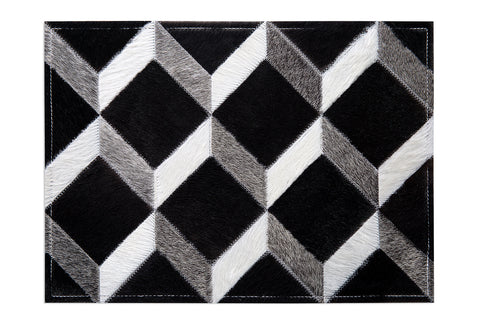 Mountain Ranges Black and White Handcrafted Placemat